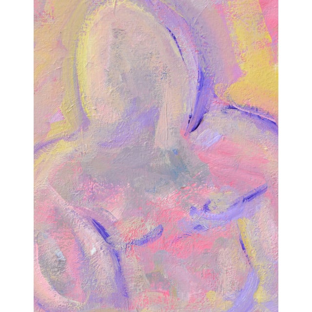 Abstract Expressionist "Figure in Pink" Oil on Masonite Daniel Fuentes 1999 For Sale - Image 4 of 5