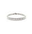 Silver 8.64 Ct Emerald Cut Bezel Set Tennis Bracelet For Sale - Image 8 of 8