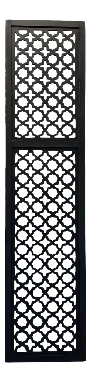 Vintage Moorish Black Tall Window Mirror
