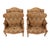 Wood 1990s Louis XV Style Chevron Print Brass Studded Bergere Chairs by William Switzer - A Pair For Sale - Image 7 of 17