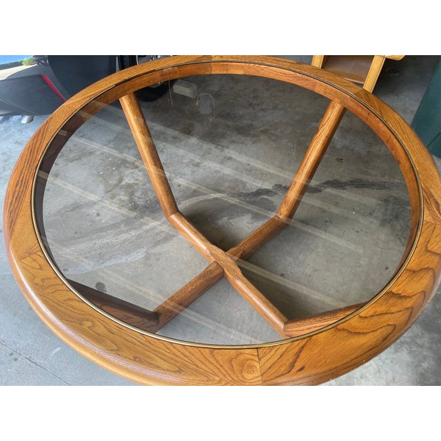 Vintage 46" Circular Dining Table For Sale In Los Angeles - Image 6 of 7