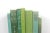 Art Deco Curated 1960s Green Books With Linen Covers Set of 7 For Sale - Image 3 of 9