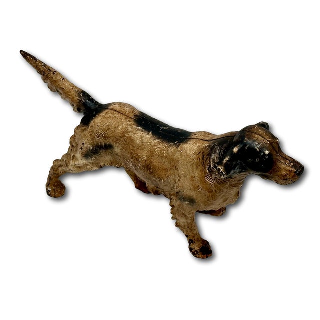Black Large Vintage 1930s Hubley Manufacturing Co. Cast Iron Setter Hunting Dog Doorstop For Sale - Image 8 of 18