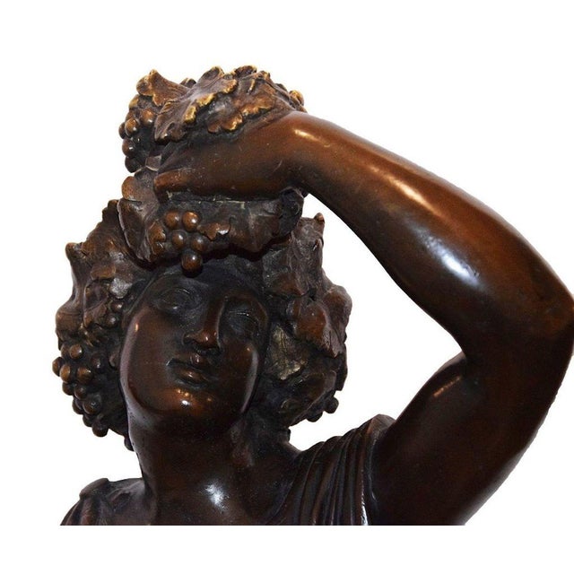 19th-Century Follower of Bacchus Bronze Sculpture For Sale - Image 4 of 6