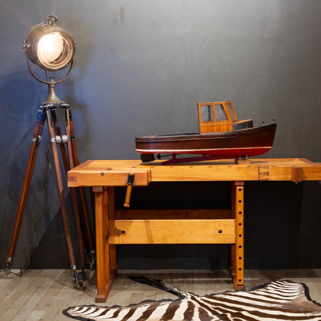 ABOUT A hand made, hand painted wooden ship model titled the "Sea Phantom San Francisco" with plexiglass windows, bronze...