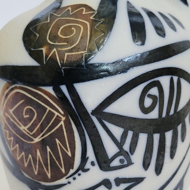 Vintage petite (6" in height x approx. 4.5" wide) Otero Regal pottery pitcher/jug/vase from Spain. Signed on the base....