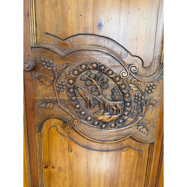 Antique Hand Carved Wardrobe For Sale - Image 9 of 12