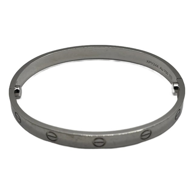 Cartier 18k White Gold Love Bracelet For Sale