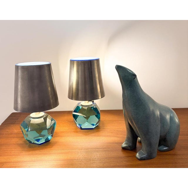 Pair of Table Lamps mod.2228 by Max Ingrand for Fontana Arte, 1950s This piece is attributed to the mentioned...