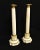Vintage Italian Marble and Brass Column Candlesticks- a Pair For Sale - Image 4 of 11