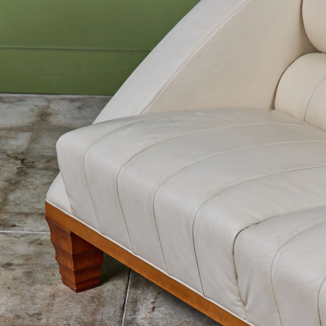 Leon Krier Aries Leather Sofa for Giogetti For Sale - Image 17 of 18