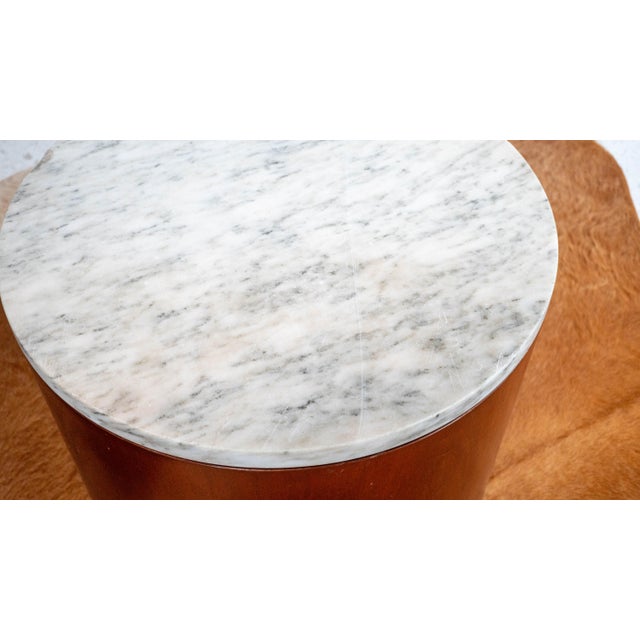 1980s Architectural Supplements for Habitat Carrara Marble Drums - A Pair For Sale - Image 15 of 18