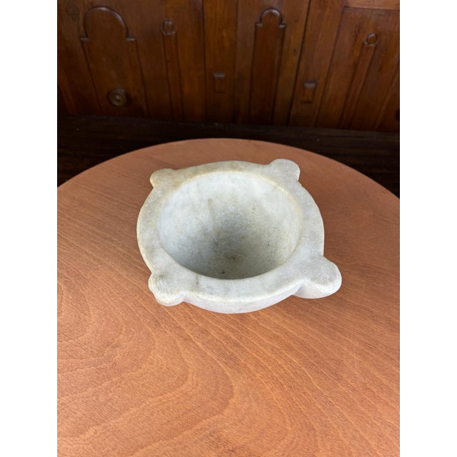 Stone Antique French Marble Mortar Pot – Culinary or Apothecary Decor For Sale - Image 7 of 12