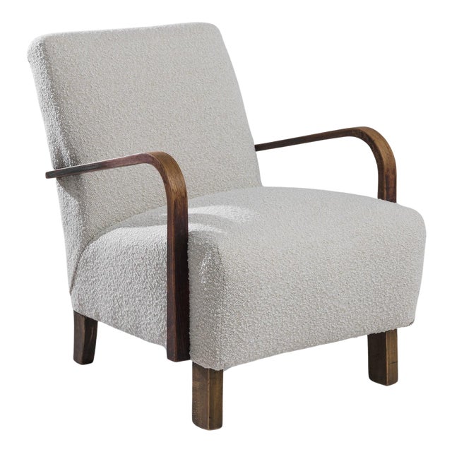 1960s Czech Upholstered Armchair by J. Halabala For Sale