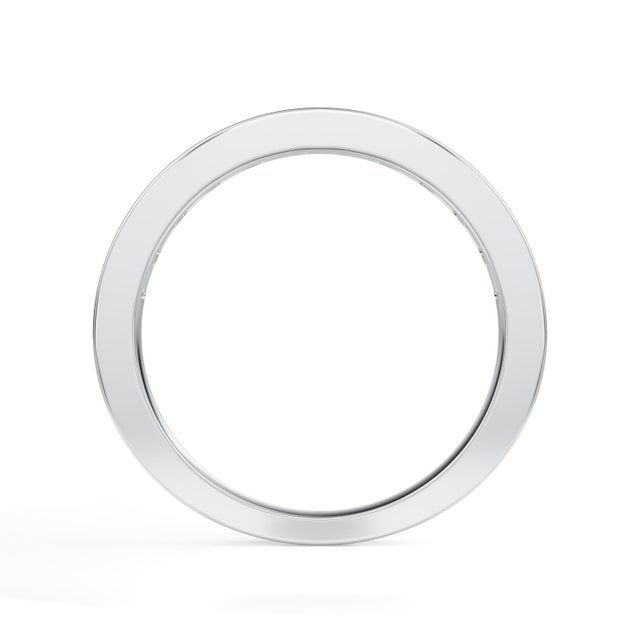 Contemporary 9 princess cut channel set band, Size 5 For Sale - Image 3 of 4