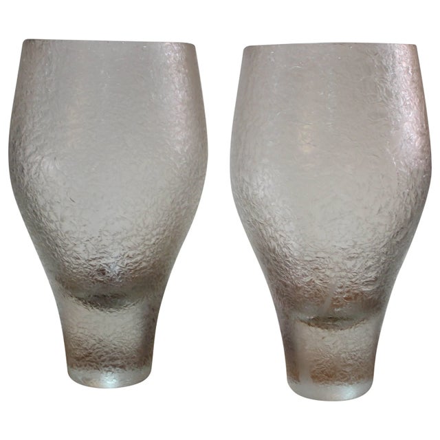 Transparent Rosenthal Glass Vases - a Pair For Sale - Image 8 of 8