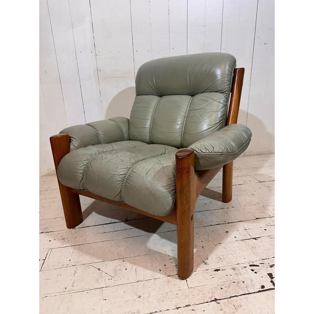 Wood Mid-Century Leather Lounge Chair from Ekornes, 1964 For Sale - Image 7 of 11