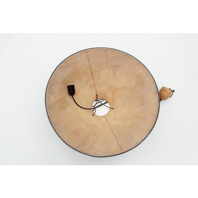 Large Cork Hanging Lamp by Willhelm Zanoth and Ingo Maurer for Design M, 1970s For Sale - Image 12 of 18