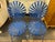 This is a pair of vintage pillow chairs. They have been repainted a beautiful specialty blue. The seat is bouncy. They are...