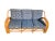 Shabby Chic Bamboo Four Strand 1950’s Sofa With Padded Cushions For Sale - Image 3 of 10