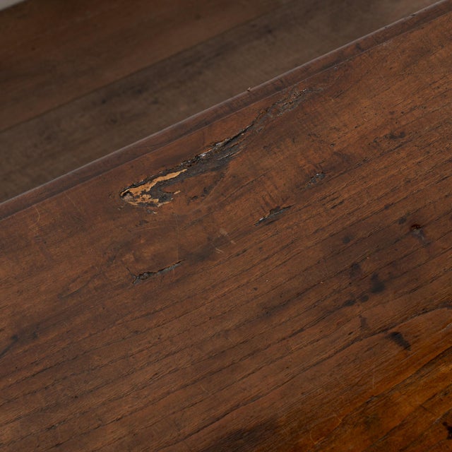 Wood 19th Century French Oak Two Drawer Coffee Table For Sale - Image 7 of 15