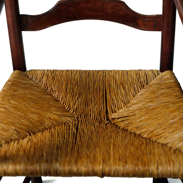 English Ladder Back Armchairs Antique - A Pair For Sale - Image 3 of 7