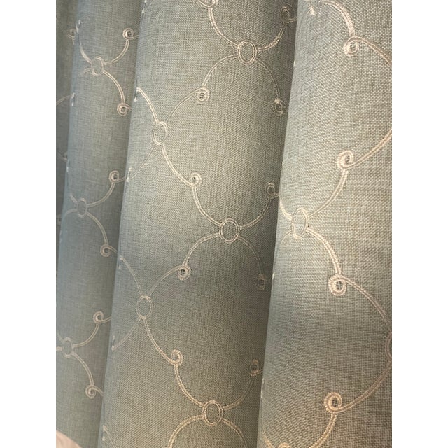 Traditional Two-Story Dramatic Floor-to-Ceiling Embroidered Drapery Panels For Sale - Image 3 of 5