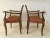Set of Vintage French Chairs in Leather and Oak, 1950 For Sale - Image 4 of 13