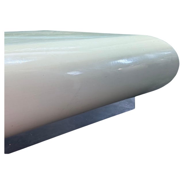 1970s 1970s Mid-Century Springer Lacquer Floating Coffee Table - Chrome Base For Sale - Image 5 of 7