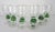 Contemporary Late 20th Century Artisan Green Stem Glass Goblets- Set of 6 For Sale - Image 3 of 12