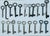 Lot of 14 pcs vintage skeleton door keys for inside or outside doors.