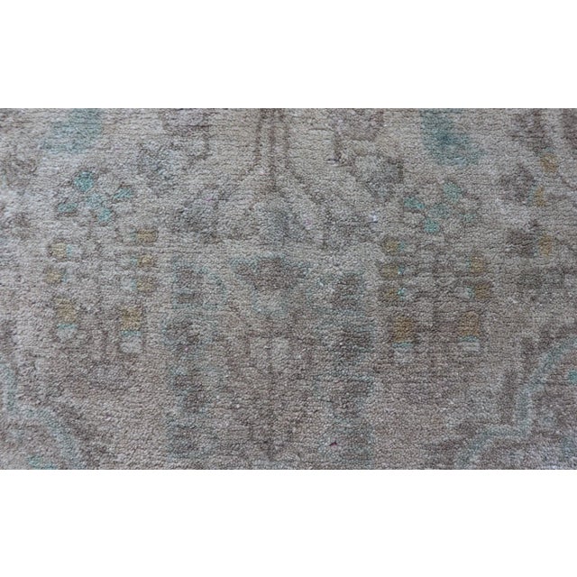 Neutral and Earth Tone Vintage Persian Lilihan Rug With Medallion in Taupe For Sale In Atlanta - Image 6 of 12