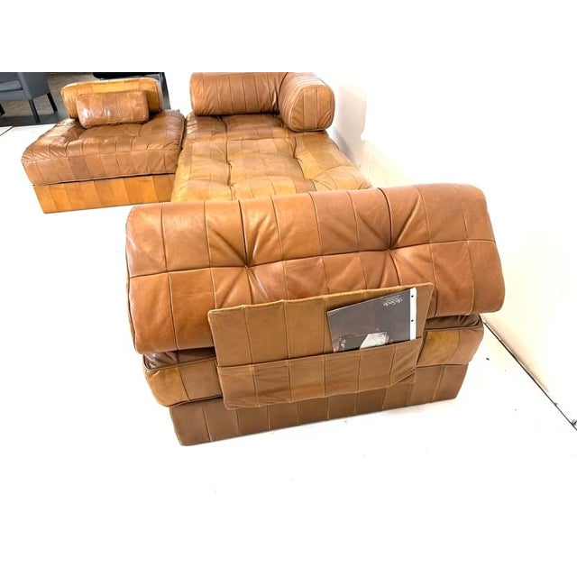 Brown DS-88 Leather Living Room Sectional Patchwork Sofa from de Sede, Set of 4 For Sale - Image 8 of 18
