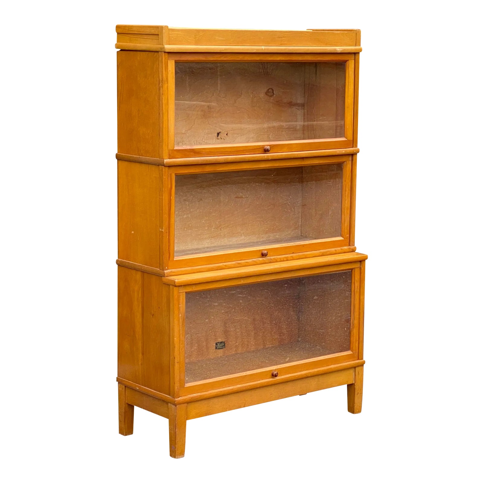 Antique Hale Maple Barrister Three Stack Bookcase Chairish