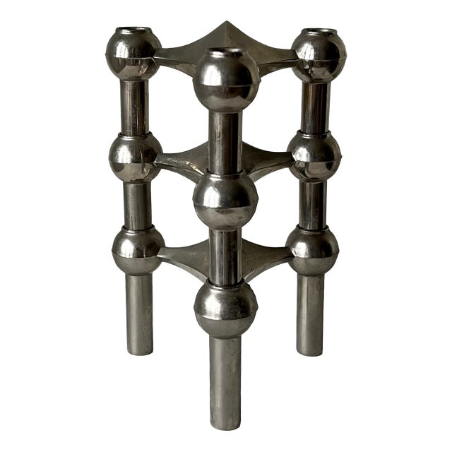 Mid-Century Modular Candleholders by Stoff Nagel. Germany, 1960s, Set of 3 For Sale