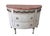 19th Century Gustavian Demi-lune Commode has a rouge marble top. Special features include the original molded bronze...