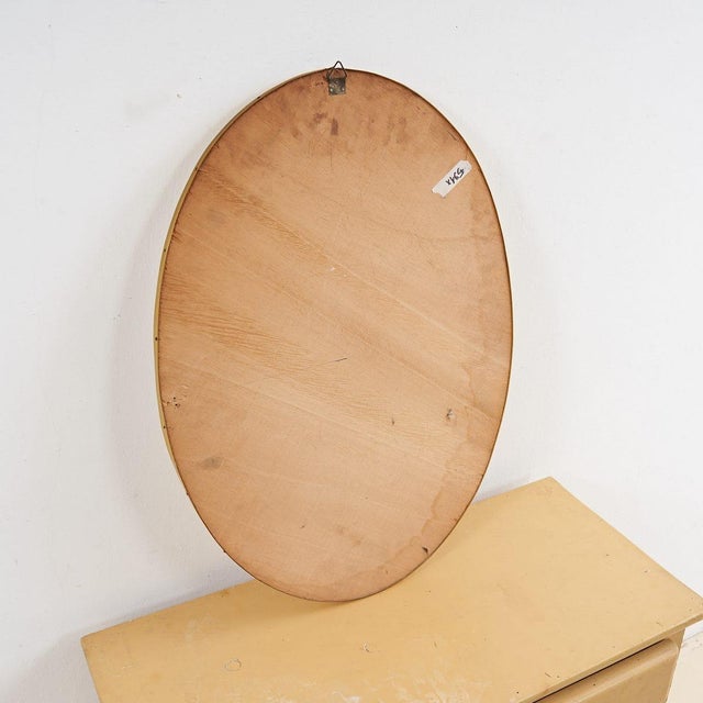 Oval Mirror with Gilt Frame For Sale - Image 4 of 5