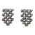 Vintage 1960s Signed Napier Silvertone Lattice Clip Earrings - 2 Pieces For Sale