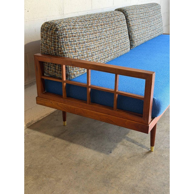 Walnut Sofa Daybed With Integrated Side Table Danish Mid-Century Modern 1960s For Sale - Image 15 of 15