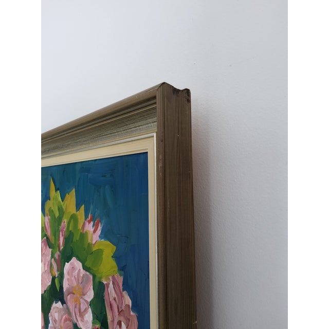 Expressionist Mid Century Still Life Oil Painting by Swedish Artist Waldemar Berg For Sale - Image 13 of 18
