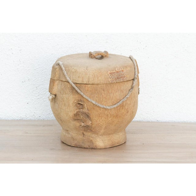 Large Antique Wooden Grain Container For Sale - Image 4 of 9