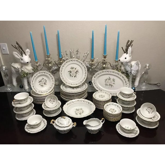 Vintage Fleur De Blanc Gardenia Dinnerware Set by Royal Jackson, Service for Twelve- 72 Pieces For Sale - Image 11 of 13