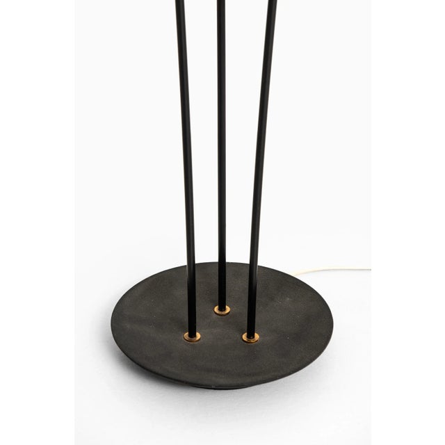 Metal Swedish 3 Light Floor Lamp, 1950s For Sale - Image 7 of 10
