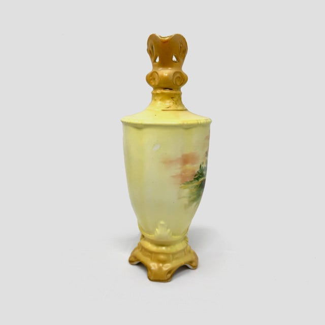 Antique Robert Hanke Austria Porcelain Ewer - Hand-Painted Ducks For Sale - Image 4 of 9