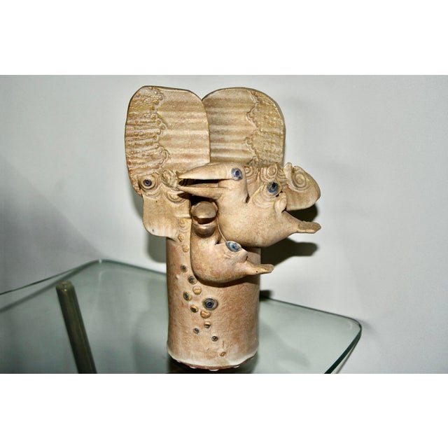 Sculptural Vase with Birds by Pierre Koppe, 1978 For Sale - Image 11 of 11