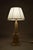 Brass Corn Table Lamp with White Pleated Shade, 1970s For Sale - Image 11 of 14