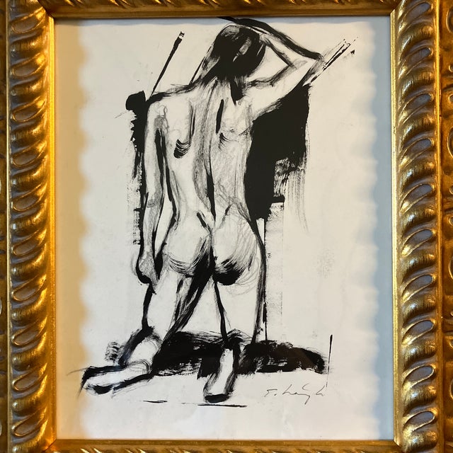 Contemporary original female nude painting by Stephen Heigh. Framed and signed. Measures 8x10 or 13.5x15.5 framed. Check...