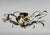 This refined gilt wrought iron flush mount ceiling light is an authentic masterpiece of Italian artistic craftsmanship...