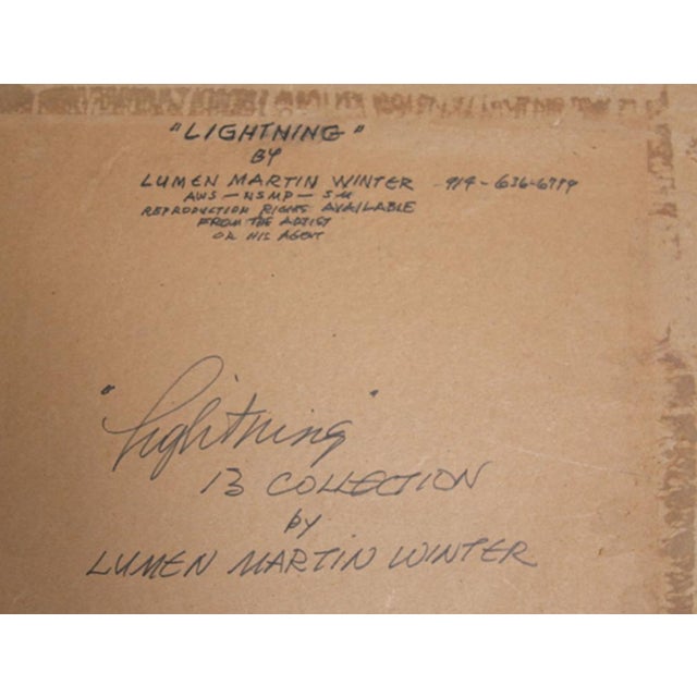 American Lightning I, Signed Watercolor by Lumen Martin Winter For Sale - Image 3 of 4