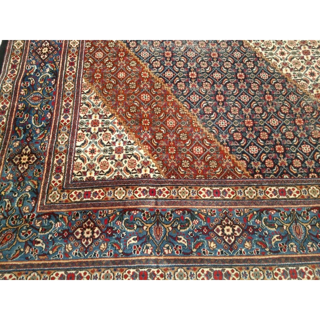 Vintage Persian Tabriz Mahi Rug, Wool Pile, Herati Design, 1950s For Sale - Image 10 of 12